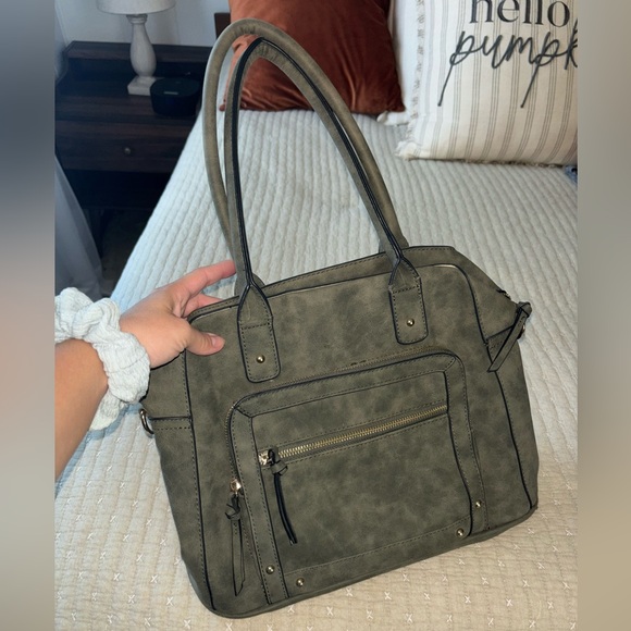 Olive Green Women's Tote Bag - Picture 1 of 3